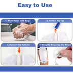 3 Pack Catheter Bags, Premium Easy-Tap Leg Bag Urinary Drainage Bag, 32 Oz with 3 18” Tubing, Anti-Reflux Valve, with Cloth Straps to Attach to Your Foot, Advanced Flip Drain for EZ Disposal