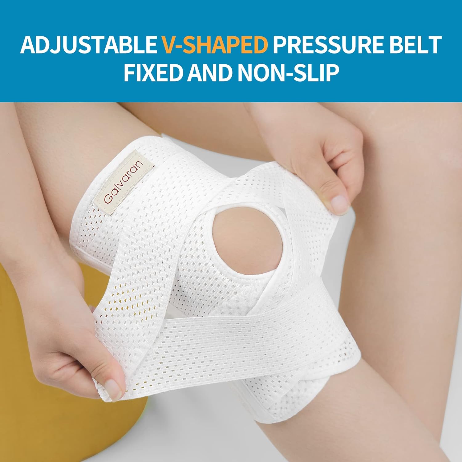 Buy now Galvaran Knee Brace with Side Stabilizers for Meniscal Tear Knee Pain ACL MCL Arthritis Injuries Recovery, Breathable Adjustable Knee Support for Men and Women at indiglob india