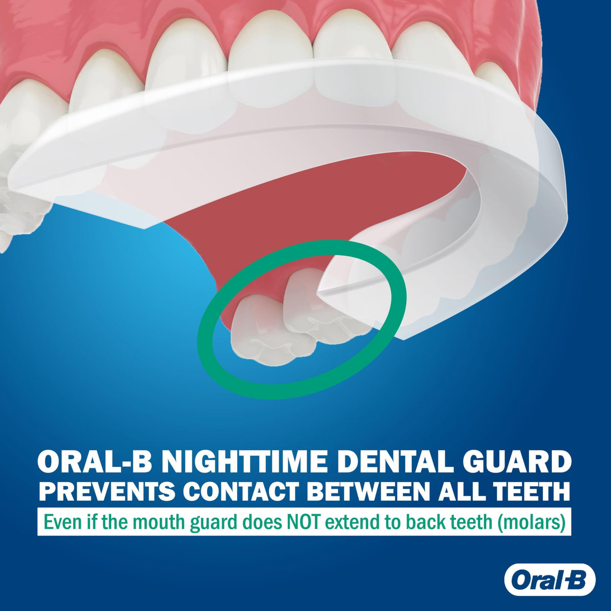Oral-B Mouth Guard for Grinding Teeth at Night - Nighttime Dental Guard – Moldable Night Guard with Scope Mint Flavor – Less Than 3-Minutes for Custom Teeth Protection - 2 Pack