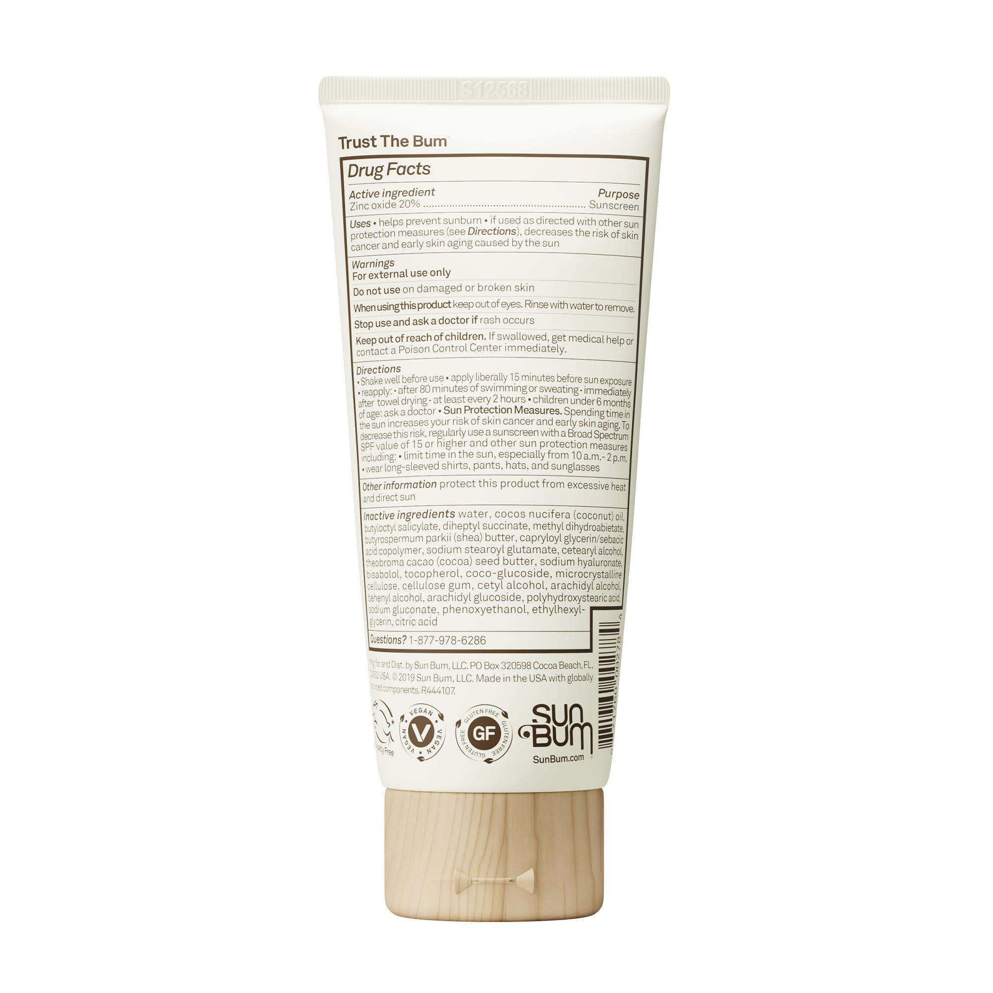 Baby Bum SPF 50 Sunscreen Lotion - Mineral UVA/UVB Face and Body Protection for Sensitive Skin - Hawaii 104 Act Compliant (Made without Octinoxate & Oxybenzone) - Travel Size - 3 oz