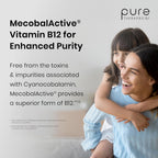 Pure Therapro Rx Methyl B Complete, Vitamin B Complex, 120 Capsules | Includes Folate & B12, Vitamin B6, Riboflavin & TMG, For Men & Women, Made in USA, 120 Servings