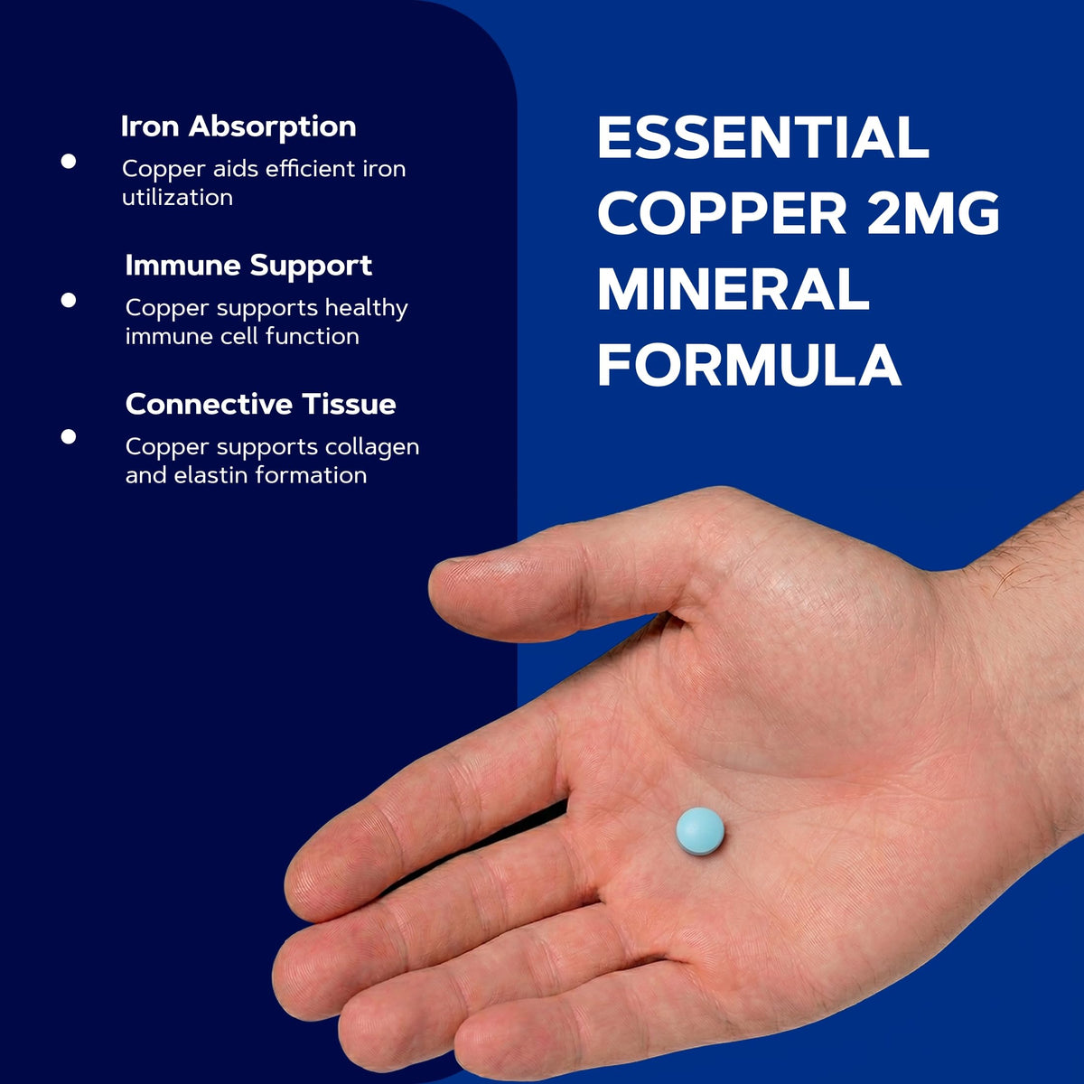 GNC Copper 2mg, Important for Iron Absorption, 100 Count