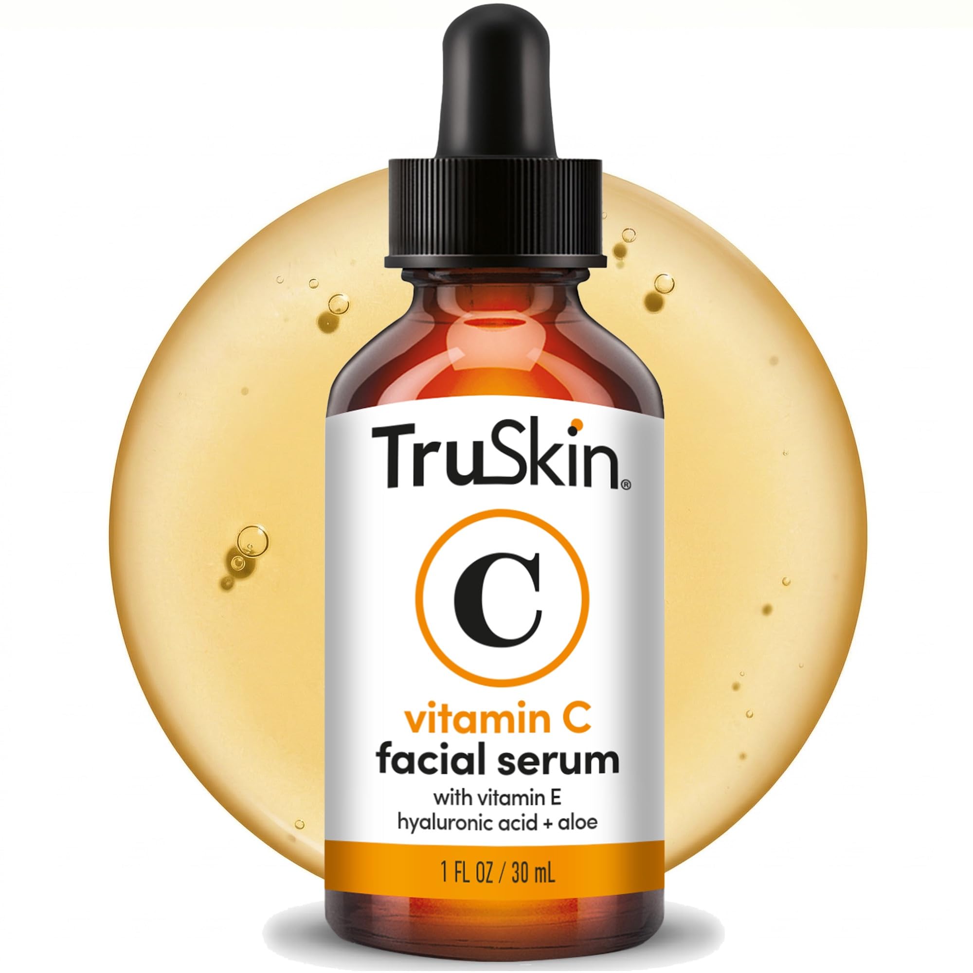 TruSkin Brightening Vitamin C Serum for Face with Hyaluronic Acid, 2 fl oz | Anti aging face serum with Vitamin E to improve the look of dark spots, fine lines, skin tone & support radiant-looking skin