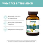 Himalaya USDA Organic Bitter Melon Capsules, 660 mg, 60 Caplets, 2 Pack | Herbal Gluocose Metabolism Support ,Bitter Melon Extract, - Non-GMO, Vegan, Gluten Free Additive Free, Clinically Studied