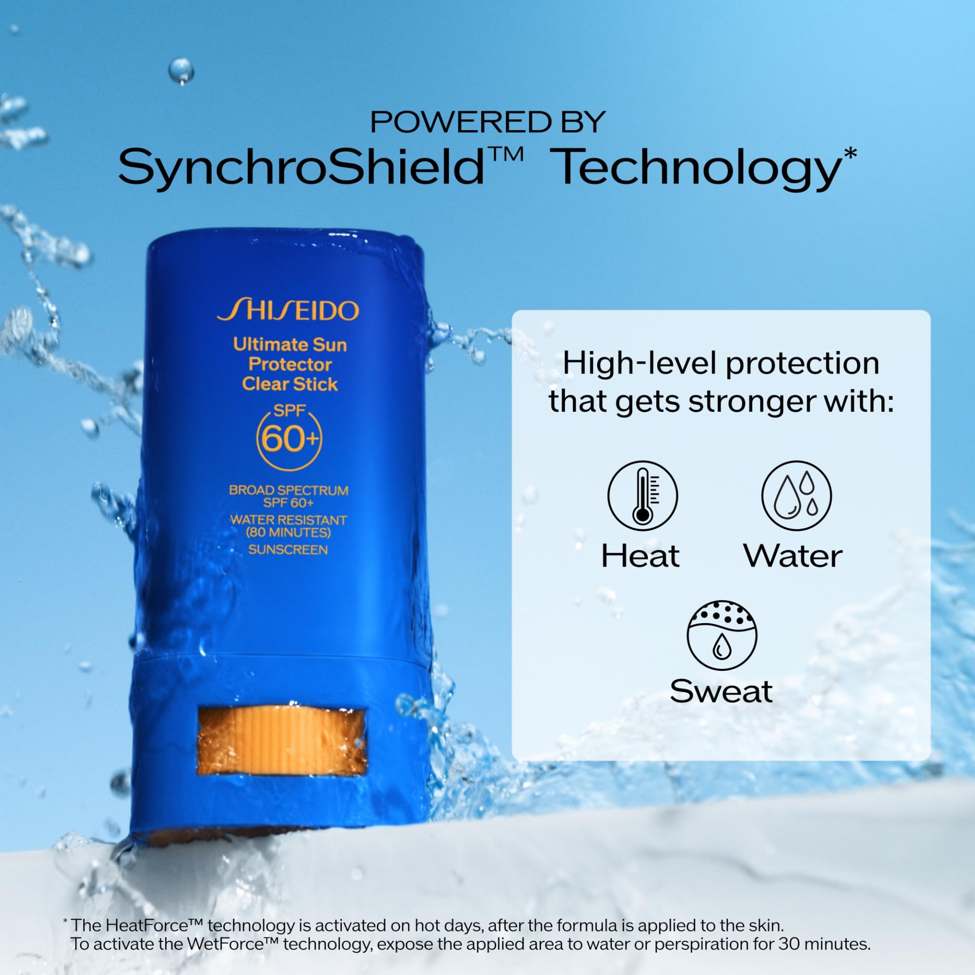 Shiseido Clear Sunscreen Stick - Invisible Broad-Spectrum Face Sunscreen - Wear Under & Over Makeup - Lightweight Formula - All Skin Types