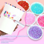 50000+Pcs Rhinestones for Bedazzling Kit 3mm Gems Bedazzler Set | 40 Colors Flat Back Resin Jelly Bedazzled Kits with 3Pcs 10ml B7000 Jewelry Glue for Book Diamond Nail Art, Multicolor