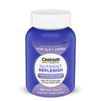 Centrum Nutrient Replenish Complete Multivitamin, 180 Tablets | Contains Vitamin C, Vitamin E and Zinc, Non-GMO Ingredients, Supports Memory and Cognition, GLP-1 Support