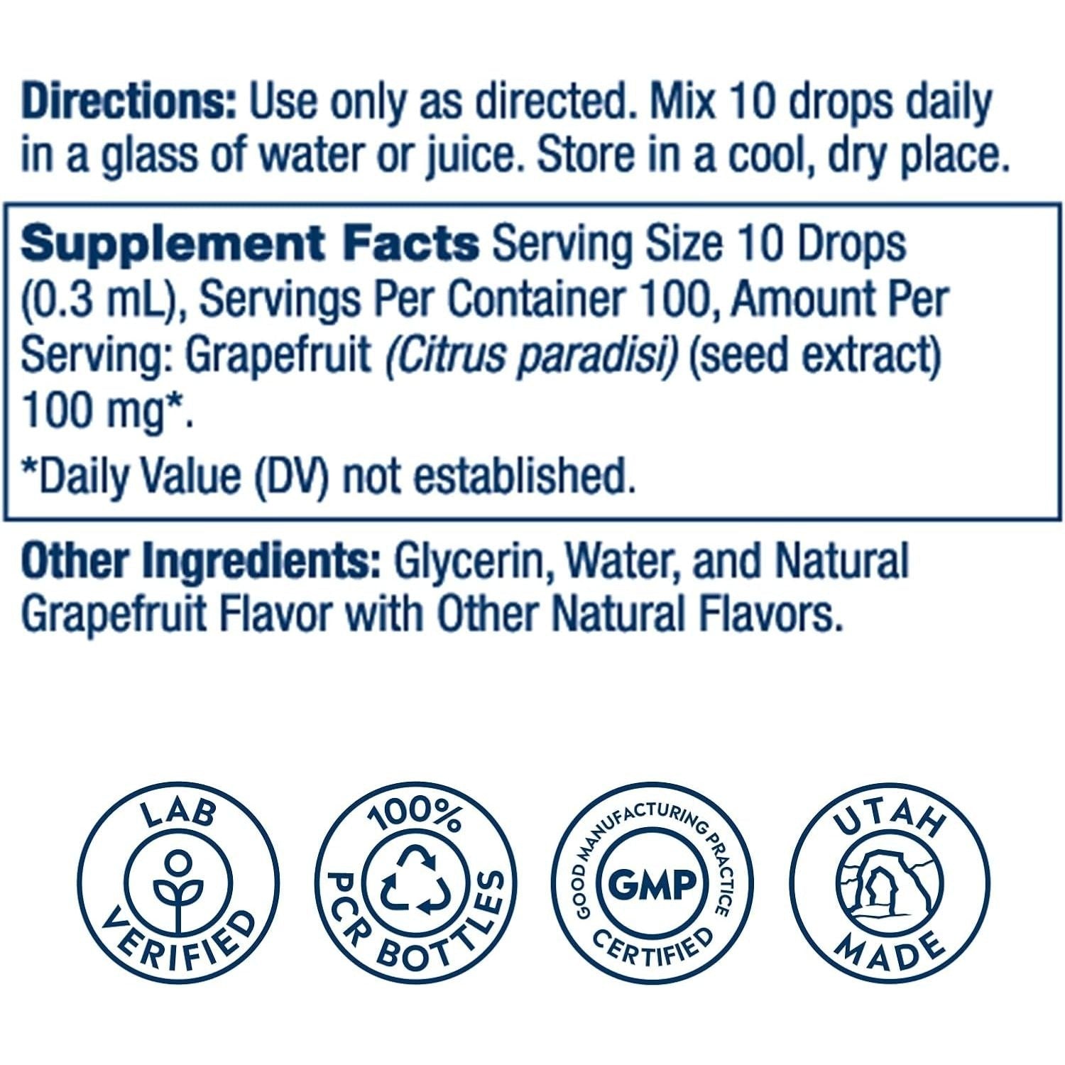 Buy now SOLARAY Grapefruit Seed Extract Drops 100mg - Wellness Support Supplement - Convenient Liquid Drops, 60-Day Money Back Guarantee, Lab Verified, Approx. 100 Servings, 1 FL OZ at indiglob india