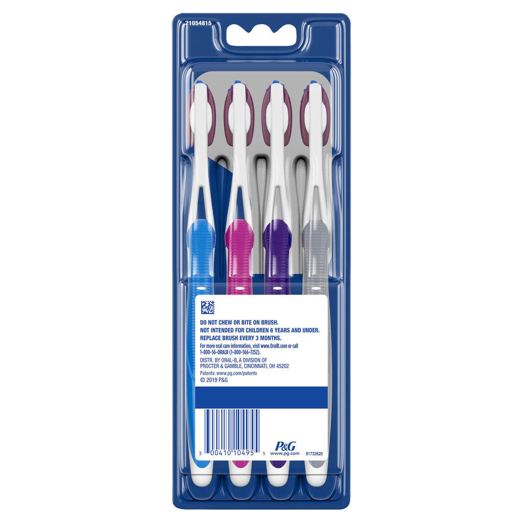 Buy now Oral-B 3D White Deep Stain Remover toothbrushes, 4 Count Toothbrush Soft, Removes 90% of Surface Stains, whitens Teeth, deep Reach, removes Plaque and Stains Tooth Brush at indiglob india