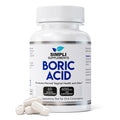 Simpli Supplements Boric Acid Suppositories for Women 600mg | 60 Count | Feminine Hygiene Support | Vaginal pH Balance & Freshness