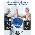 Blood Pressure Monitors for Home Use Upper Arm, Accurate Cuff 8.7”-15.7” Monitor with Large Backlight Display 2 Users 240 Sets Memory & HR Detection, Digital BP Machine with Carrying Case