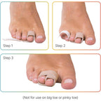 Buy now ZenToes Hammer Toe Corrector for Women & Men - Reusable Fabric Buddy Wraps for Broken Toes - Cushioned Toe Splint for Protection & Recovery & Hammertoe Straightener - 4 Count (OSFM, Beige) at indiglob india