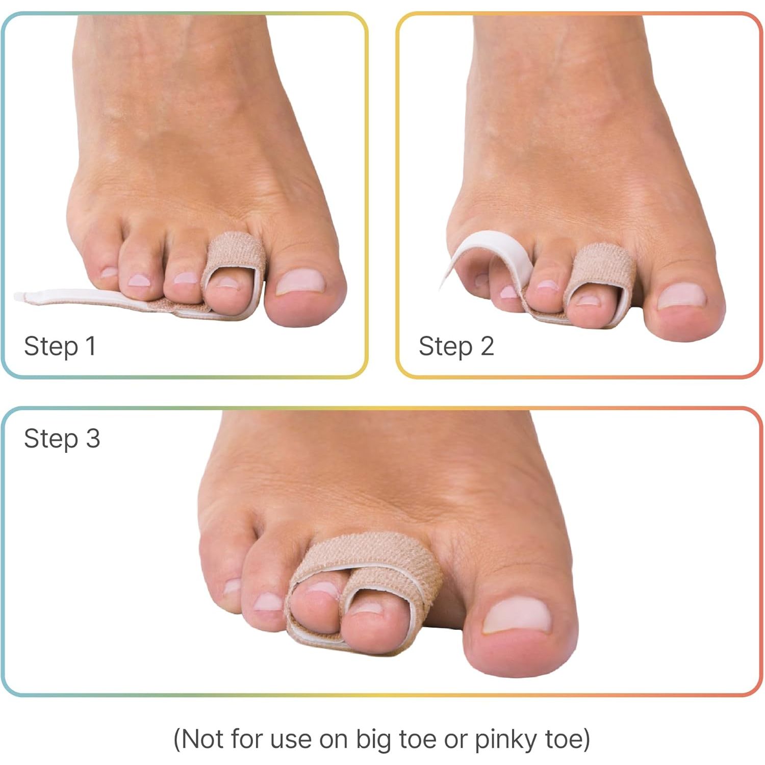 Buy now ZenToes Hammer Toe Corrector for Women & Men - Reusable Fabric Buddy Wraps for Broken Toes - Cushioned Toe Splint for Protection & Recovery & Hammertoe Straightener - 4 Count (OSFM, Beige) at indiglob india
