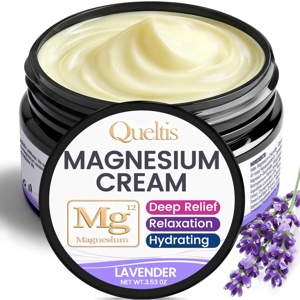 Magnesium Lotion, Magnesium Cream for Sleep, Pain & Leg Cramps, Topical Magnesium Chloride Cream for Muscle Relaxation, Calming, Moisturizing - Skin-Friendly & Safe for Kids | 5OZ (Rose)