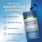 Nature's Truth Magnesium Glycinate Softgels | 250mg | 60 Pills