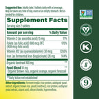 MegaFood Blood Builder Iron Supplement, Energy Support, 60 Mini Tablets | Increase Iron Levels Without Side Effects, Improves Energy Levels, B12, Folic Acid and Vitamin C for Absorption, 30 Servings