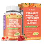 Totaria Sugar Free 5-in-1 Probiotic Prebiotic Postbiotic Gummy, 36 Strains Probiotics for Women Men with Fiber, Digestive Enzymes, Peppermint, Complete Immune, Gut & Digestive Support, Vegan, 60 Ct