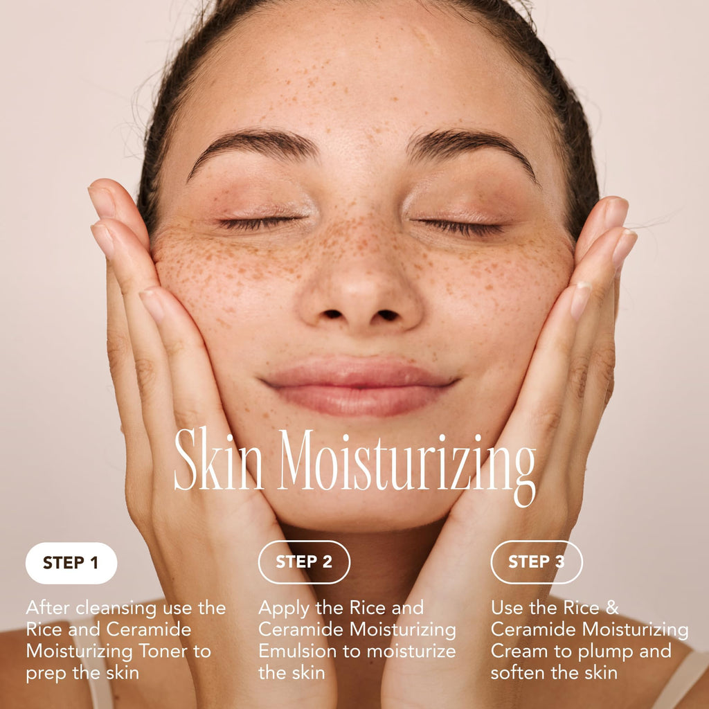 Buy now The Face Shop Rice Ceramide Moisturizing Emulsion - Rice Extract - Lightweight Face Moisturizer - Brightening - Hydrating Targets Dryness - Strengthens Skin Barrier - Face Lotion - Korean Skin Care at indiglob india