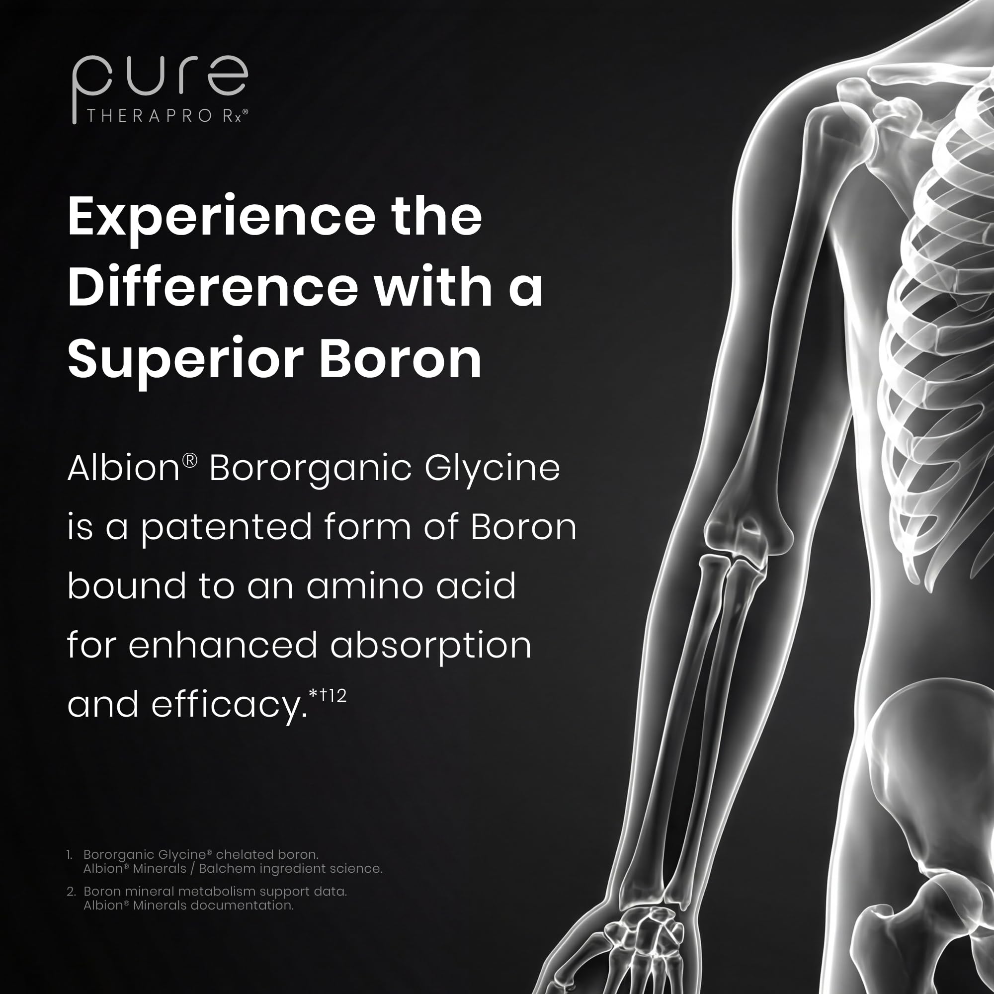 Bio Boron, Bone, Joint & Immune Support, 30mg, 90 Capsules | Supports Cardiovascular Function, For Men & Women, Bororganic Glycine Boron, Made in USA, 90 Servings