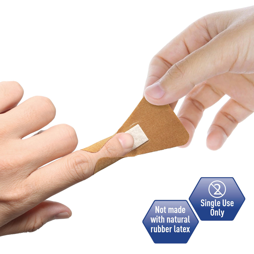 MED PRIDE Sterile Fingertip Fabric Bandages,Hypoallergenic,1.75x3 in,100-Ct