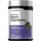 Horbäach Black Elderberry | 300 Capsules | Sambucus Supplement | Non-GMO & Gluten Free