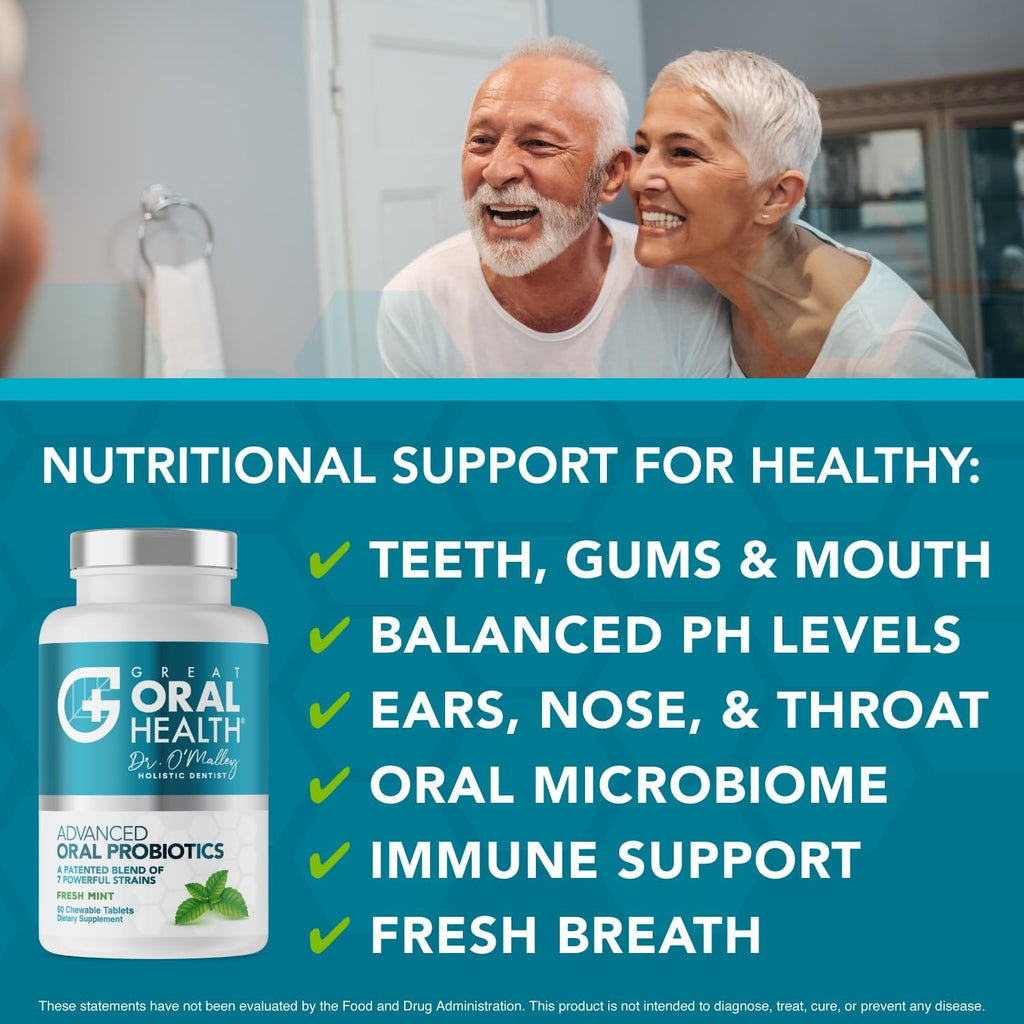 Buy now Oral Probiotics for Mouth Bad Breath Treatment for Adults; Dentist Formulated Dental Probiotics for Teeth and Gums Health & Chronic Halitosis with BLIS K12 M18, 60 Chewable Oral Health Tablets Mint at indiglob india