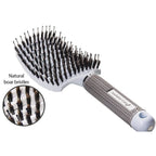 Buy now Boar Bristle Hair Brush set â€“ Curved and Vented for Wet and Dry Detangling Hair Brush for Women Long, Thick, Thin, Curly & Tangled Hair Vent Brush - Stocking Stuffers Gift kit at indiglob india