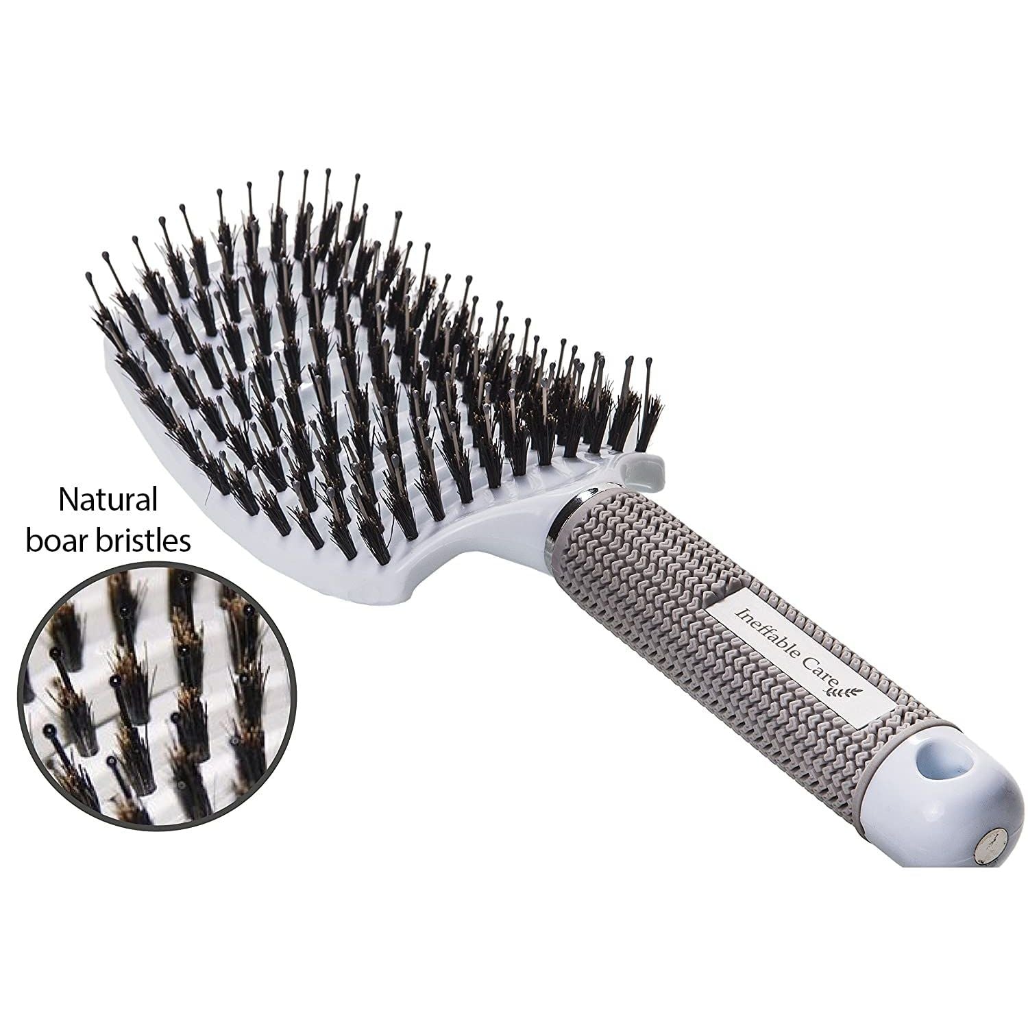 Buy now Boar Bristle Hair Brush set â€“ Curved and Vented for Wet and Dry Detangling Hair Brush for Women Long, Thick, Thin, Curly & Tangled Hair Vent Brush - Stocking Stuffers Gift kit at indiglob india