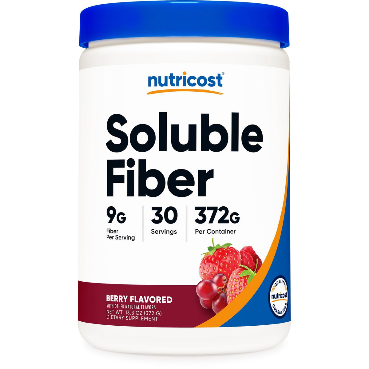 Nutricost Soluble Fiber (Berry Flavored) 30 Servings, Gluten-Free, Vegan