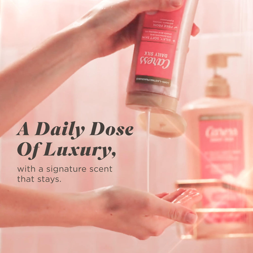 Caress Body Wash for Women, Daily Silk White Peach & Orange Blossom, Shower Gel Body Wash Moisturizing for Noticeably Silky, Soft Skin, 20 fl oz, 4 Pack