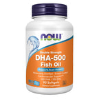 NOW Foods Supplements, DHA-500 with 250 EPA, Molecularly Distilled, Supports Brain Health*, 180 Softgels