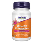 Buy now Now Supplements, Vitamin D3 & K2, 5,000 IU/90 mcg, Plus Cardiovascular Support*, Supports Bone Health*, 90 Chewable Tablets at indiglob india