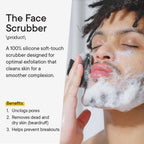 Buy now VWMYQ Face Scrubber, Silicone Face Scrubber for Men Facial Cleansing Brush Silicone Face Wash Brush Manual Waterproof Cleansing Skin Care Face Brushes for Exfoliating- Black at indiglob india