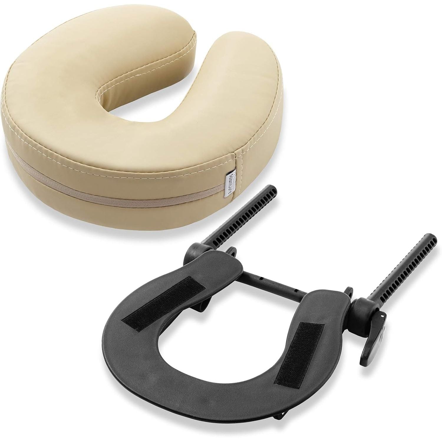Buy now Saloniture Adjustable Massage Table Face Cradle and Pillow 3" Foam - Black Cream at indiglob india