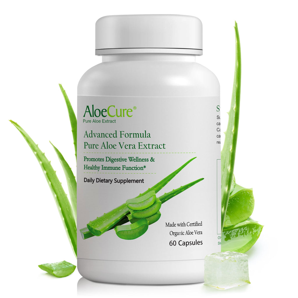 Aloe Vera Capsules for Gut Health & Digestive Comfort 60ct x 300mg | Gently Support Gut Health & Digestive Comfort. Vegan, non-GMO Aloe leaf extract. Aloin Free Naturally Support Immune Health