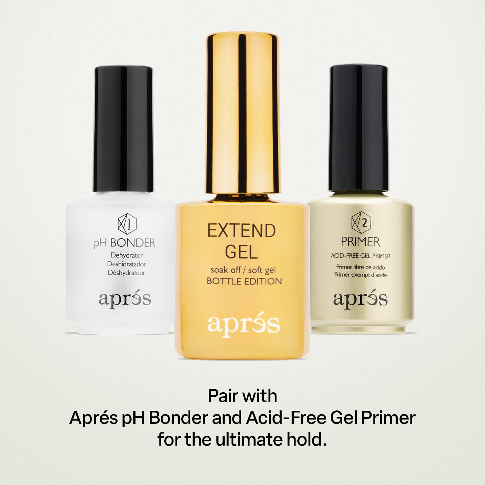 Aprés Extend Gel Gold Bottle Edition - Gel-X Tips Adhesive (15 ml)