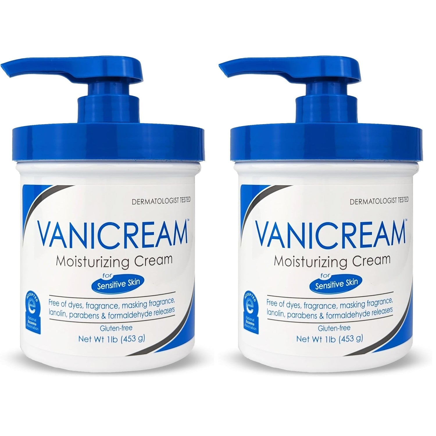 Vanicream Moisturizing Cream with Pump Dispenser, 16 Oz, Formulated without Common Irritants for Sensitive Skin, Body & Face Moisturizer, Restores Moisture & Soothes Irritated, Itchy Areas