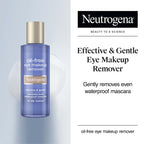 Neutrogena Oil-Free Eye Makeup Remover, 8 fl. oz | Gentle Cleanser for Sensitive Eyes, Dissolves Waterproof Mascara, Non-Greasy, Dermatologist & Ophthalmologist Tested