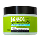 SAUCE Deep Conditioning Hair Mask, Guacamole Whip, 3.4 Fl Oz | Frizz Control for Dry, Damaged Hair, With Avocado, Honey, Monoi & Argan Oil, All Hair Types, Paraben & Sulfate-Free