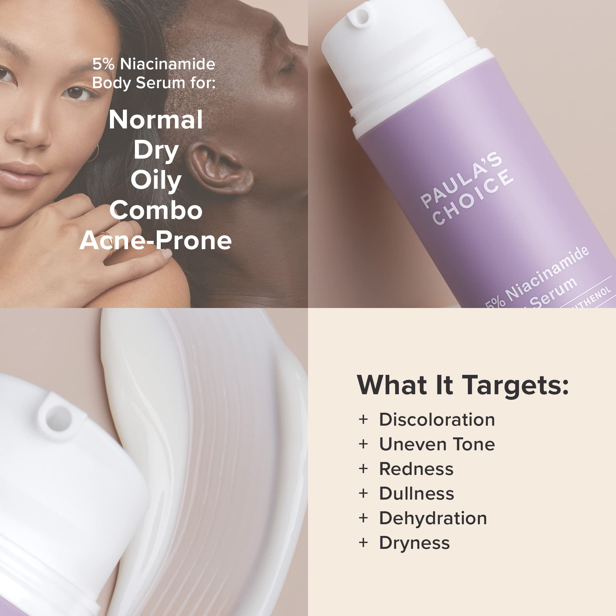 Buy now Paula's Choice 5% Niacinamide Body Treatment with Vitamin B3 & B5, Lotion for Discoloration, Redness, Wrinkles & Uneven Tone on Chest, Arms & Legs, Fragrance-free, 4 Fl Oz. at indiglob india