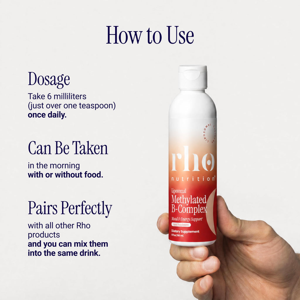 Rho Nutrition Liposomal Methylated B-Complex Liquid Supplement