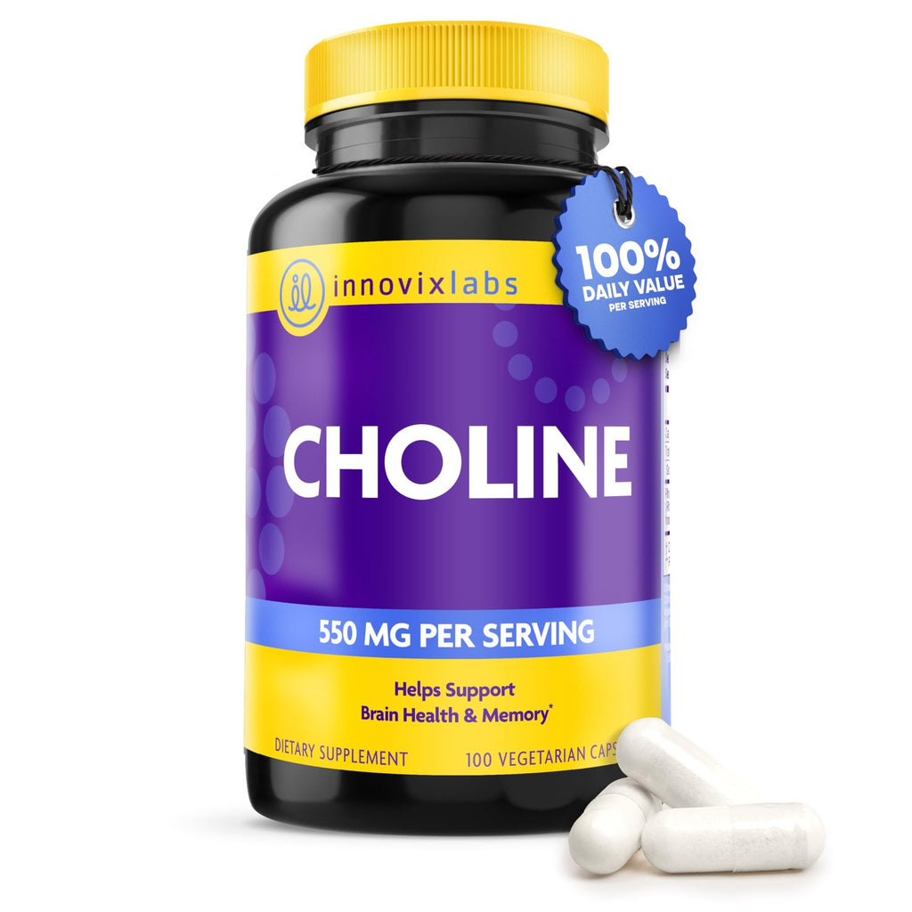 InnovixLabs Choline Supplement 550 mg Supports Memory & Focus, 100 Capsules