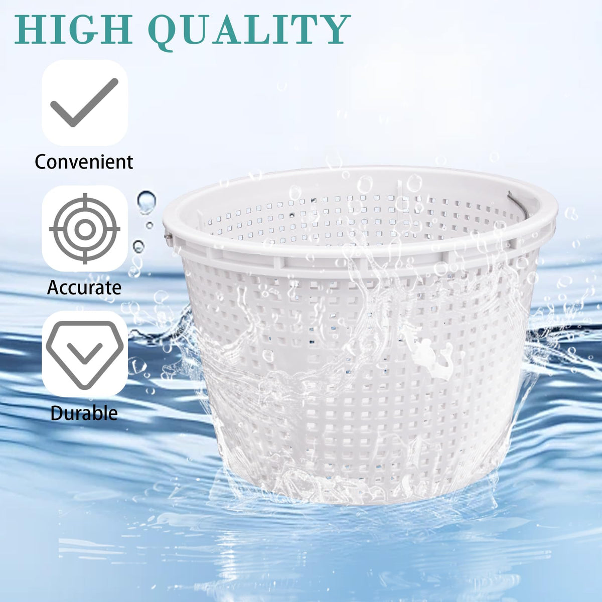 8" Pool Skimmer Basket for Inground Pool, for Pentair & Hayward