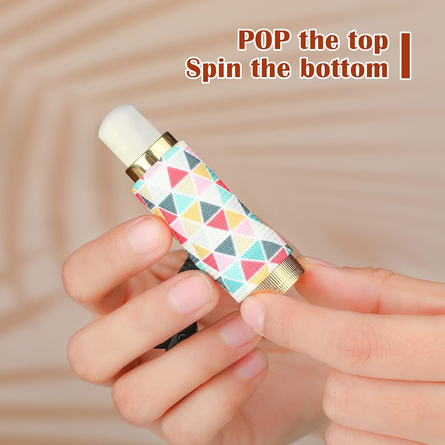 Buy now Sureio 10 Pack Lip Balm Holder Keychain Compact Clip On lipstick Lip Gloss Holder Keychain Elastic lipstick Sleeve Clip (Floral Style) at indiglob india