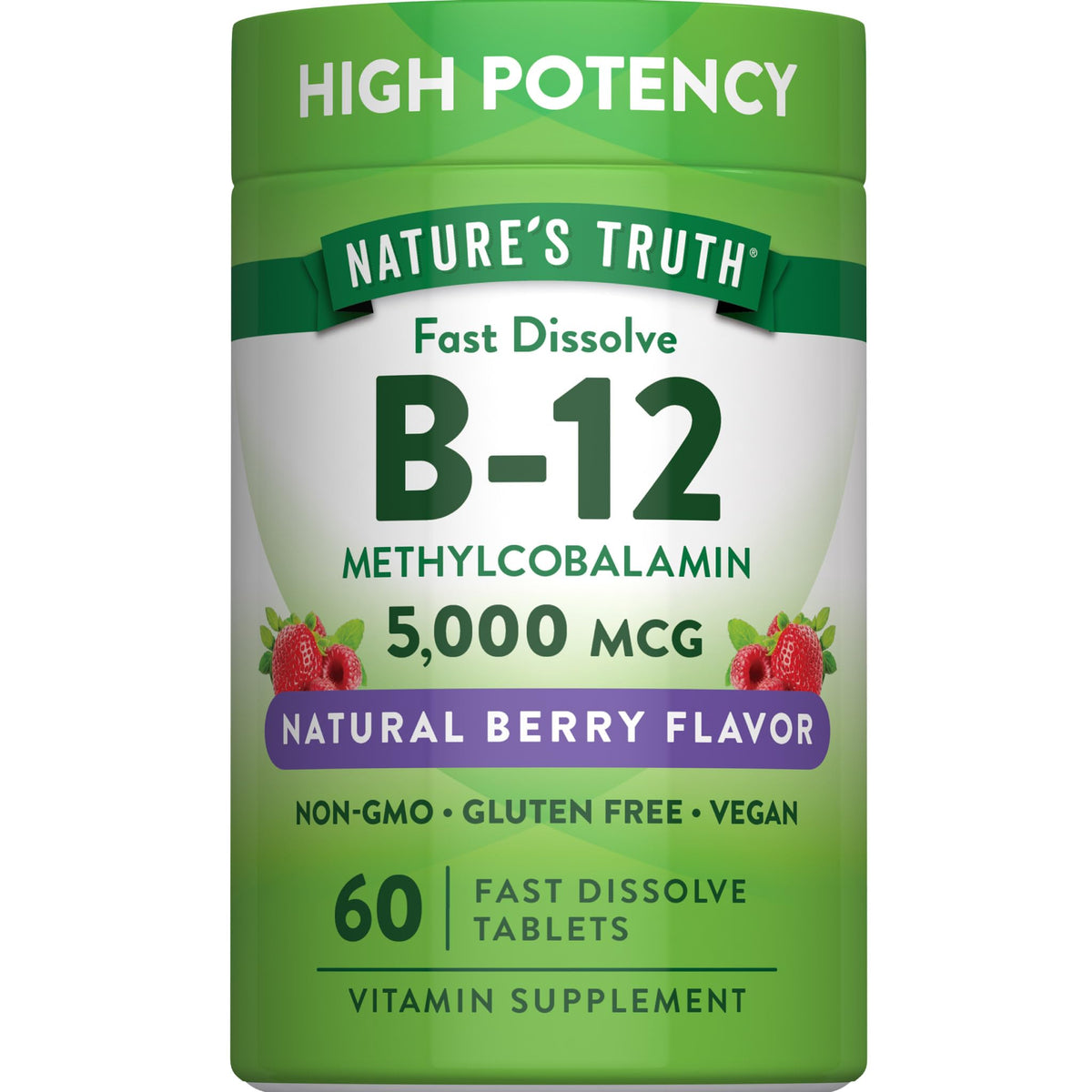 Nature's Truth B12 Vitamin | 5000 mcg | 60 Tablets