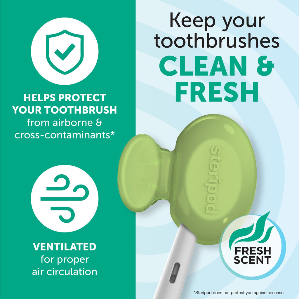 Steripod Clip-On Toothbrush Protector, 1 Count