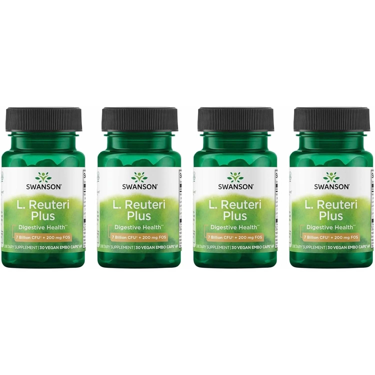 Buy now Swanson L. Reuteri Probiotic Plus w/L. Rhamnosus L. Acidophilus & FOS Prebiotic Digestive Support - Promotes Gut Health w/ 7 Billion CFU per Capsule - (30 Veggie Capsules) 30 Count (Pack of 4) at indiglob india