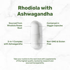 DEAL SUPPLEMENT Rhodiola Rosea & Ashwagandha, 240 Veggie Capsules