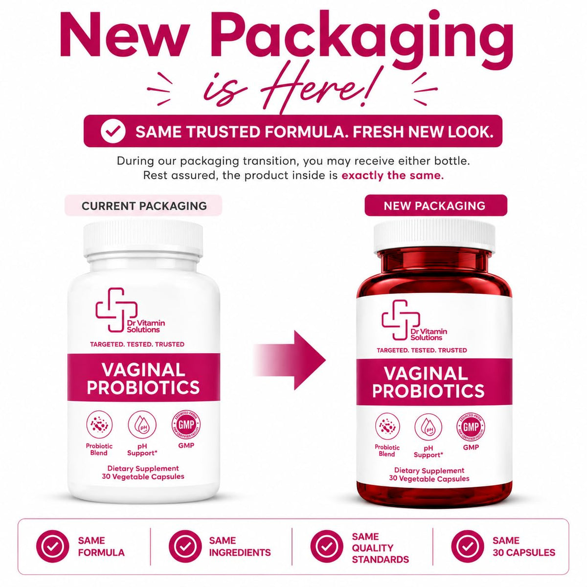 Vaginal Probiotics for Women pH Balance, Odor, Flora, 7 Billion CFU