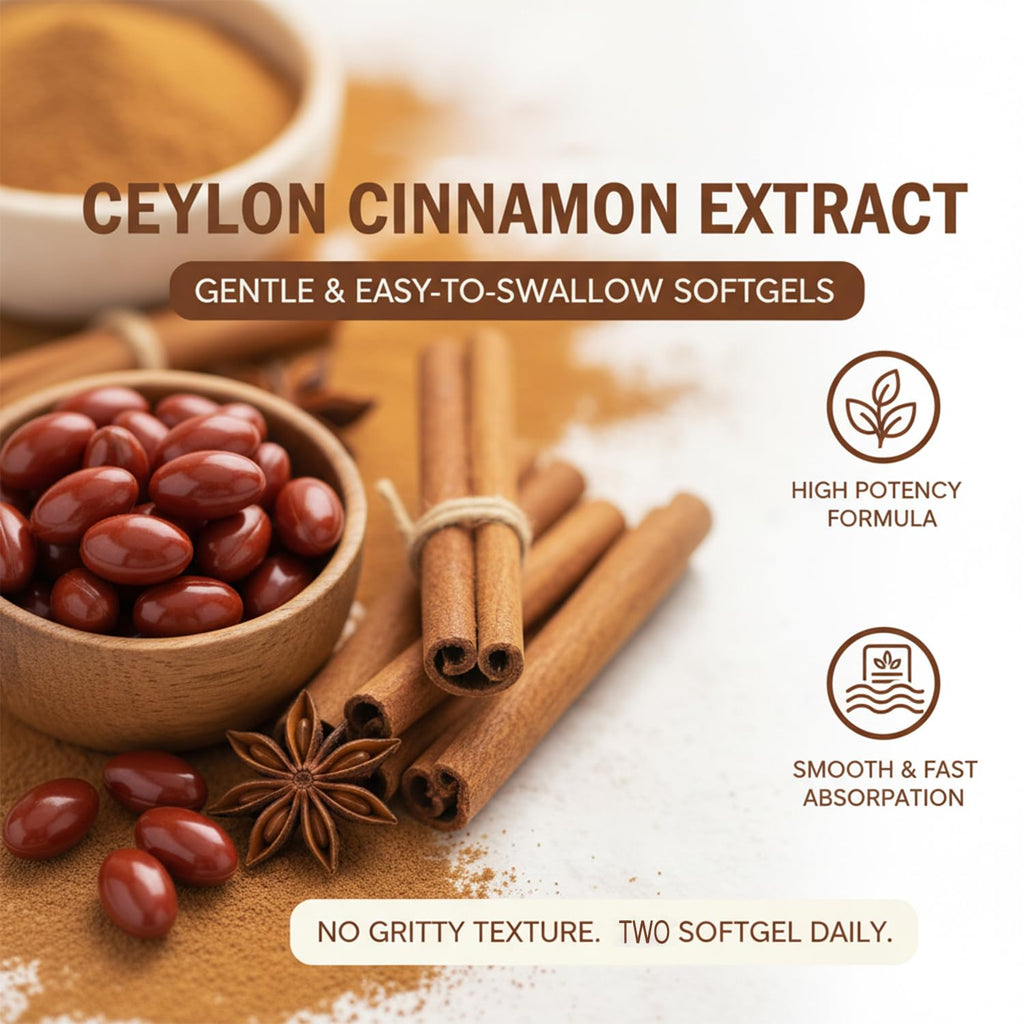 Metabolae Ceylon Cinnamon Extract Capsules with MCT Oil, 300 Softgels, 12:1 High Potency Extract, True Cinnamon Supplements, Non-GMO & Gluten Free, Easy-to-Swallow, Vegan Friendly